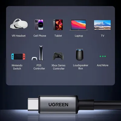 Cáp Type C sạc và truyền dữ liệu dài 5M Ugreen 90629