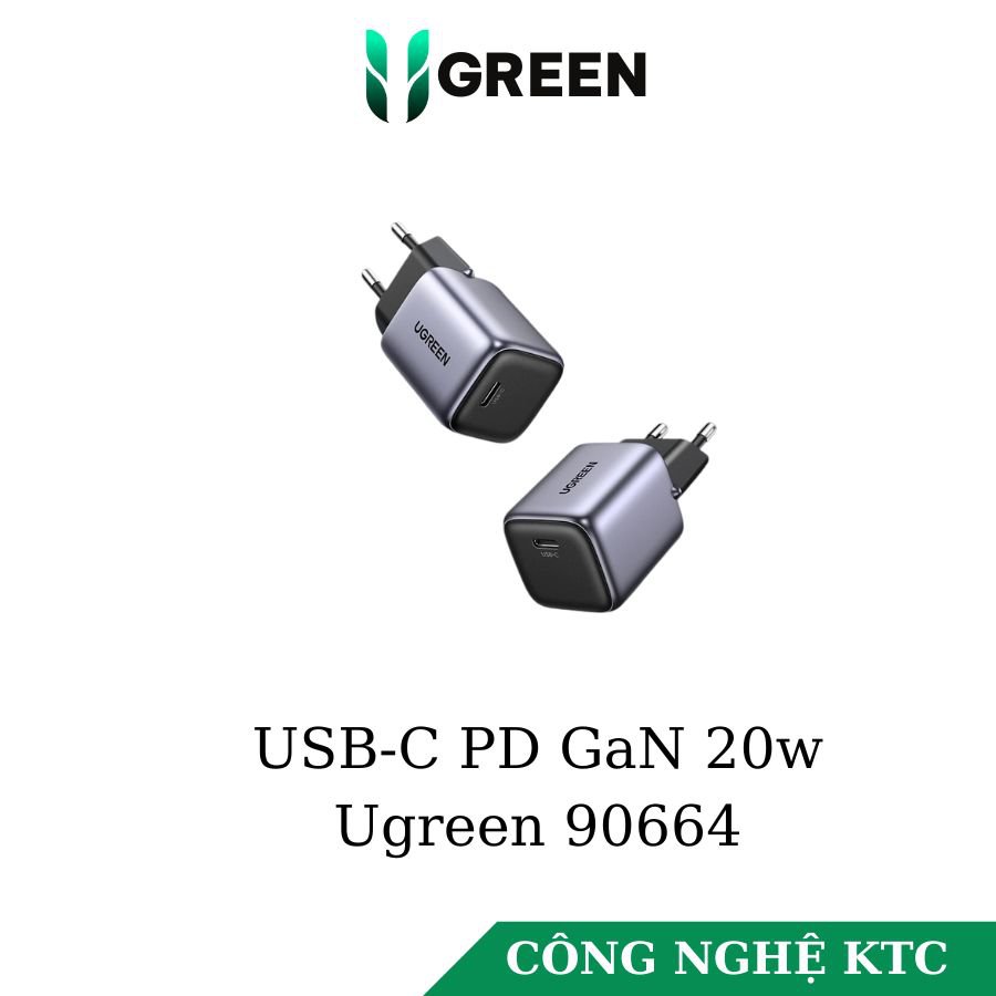 Củ sạc Nexode 20W USB-C PD GaN Fast Charger Ugreen 90664