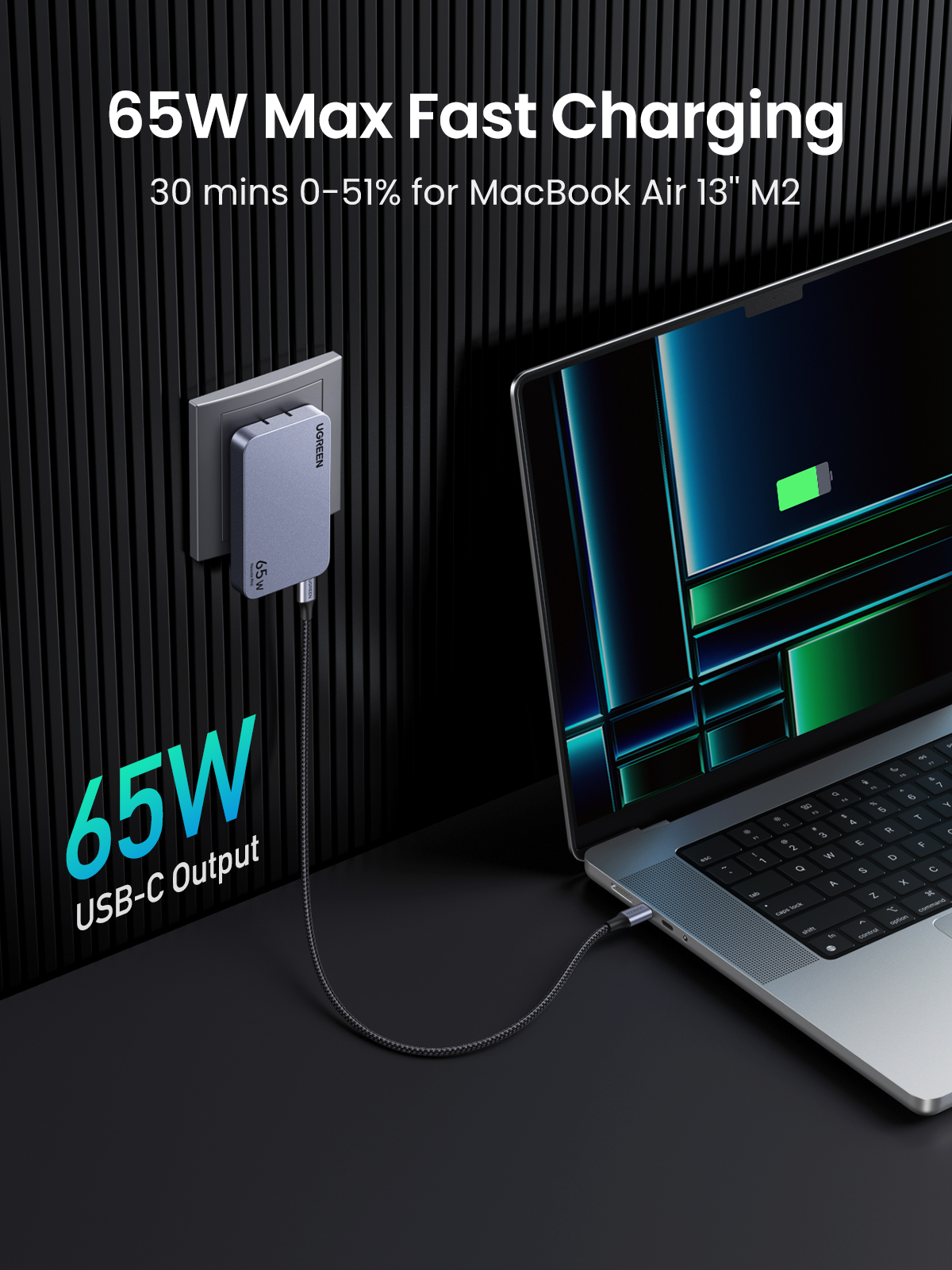 Sạc điện thoại 2 cổng USB-C và 1 USB Nexode Pro hỗ trợ GaN 65W màu ghi xám Ugreen 15817 X753 Sạc điện thoại 2 cổng USB-C và 1 USB Nexode Pro hỗ trợ GaN 65W màu ghi xám Ugreen 15817 X753