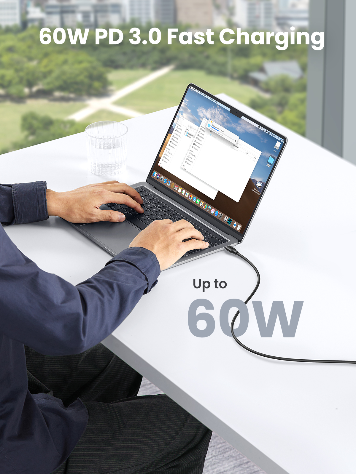 Cáp sạc Type-C 60W 1M Ugreen 50997 US286 Cáp sạc Type-C 60W 1M Ugreen 50997 US286