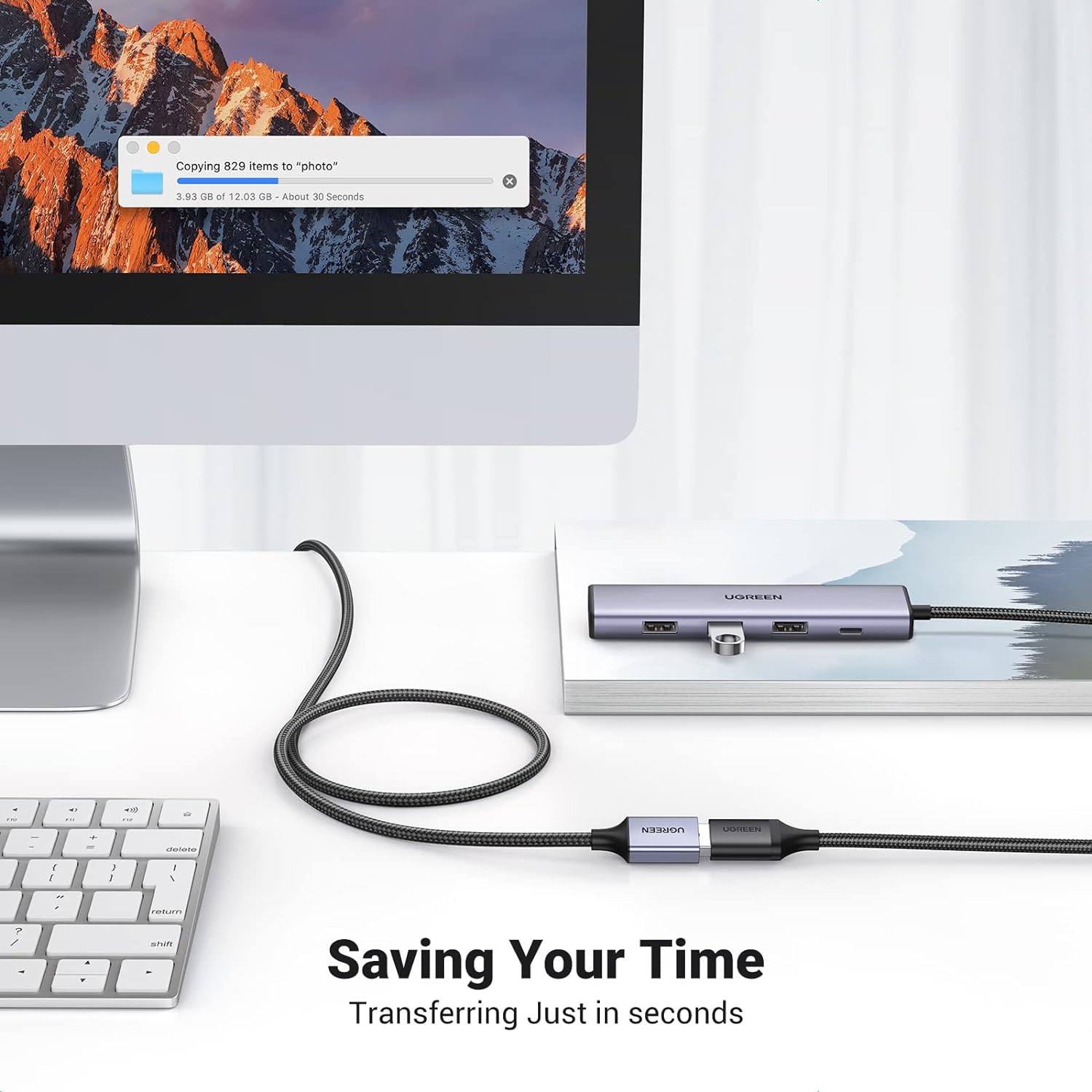 Cáp nối dài USB 3.0 dài 1M Ugreen 10495 Cáp nối dài USB 3.0 dài 1M Ugreen 10495