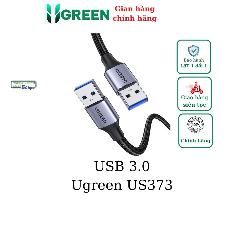 Cáp USB 3.0 dài 2m vỏ nhôm Ugreen 80791