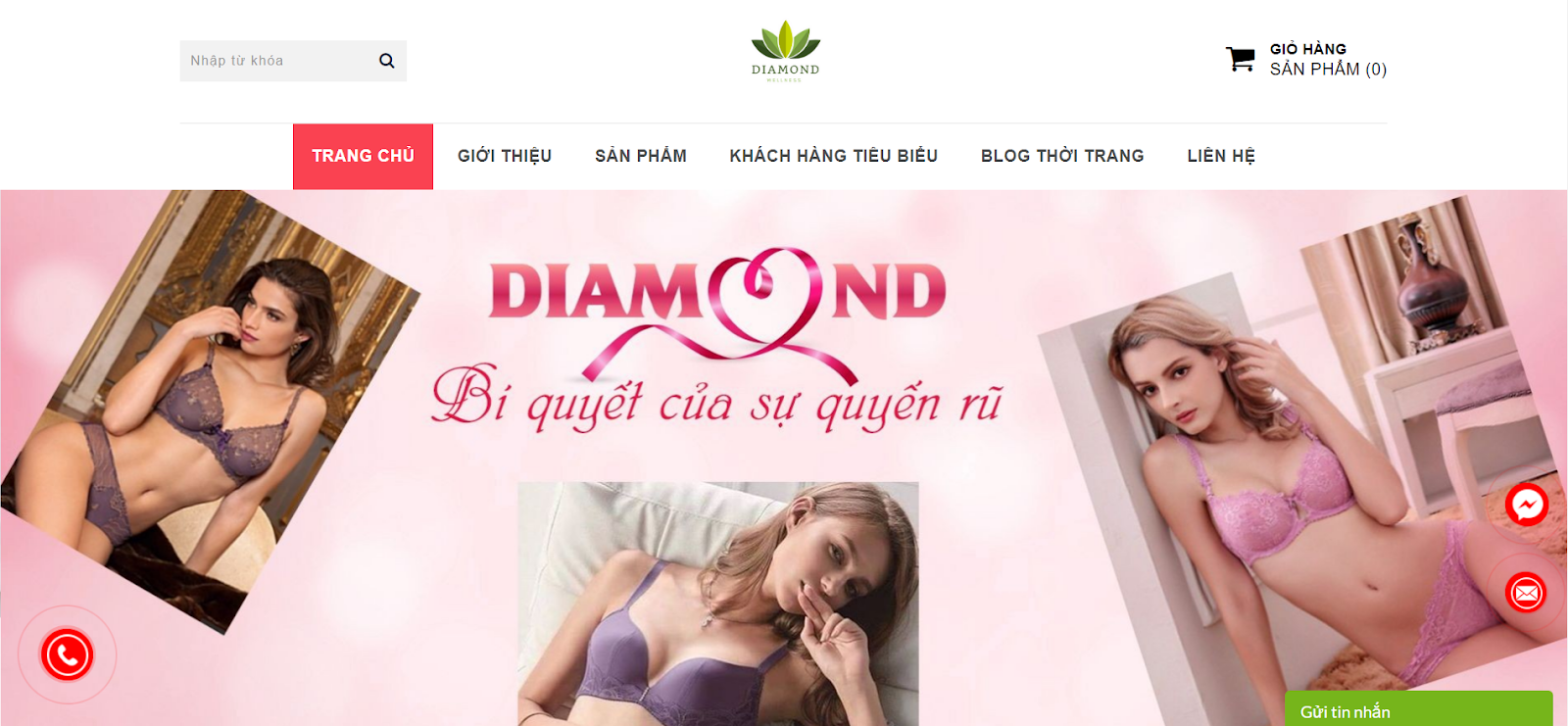 Liên hệ mua hàng nội y đẹp ở Diamond
