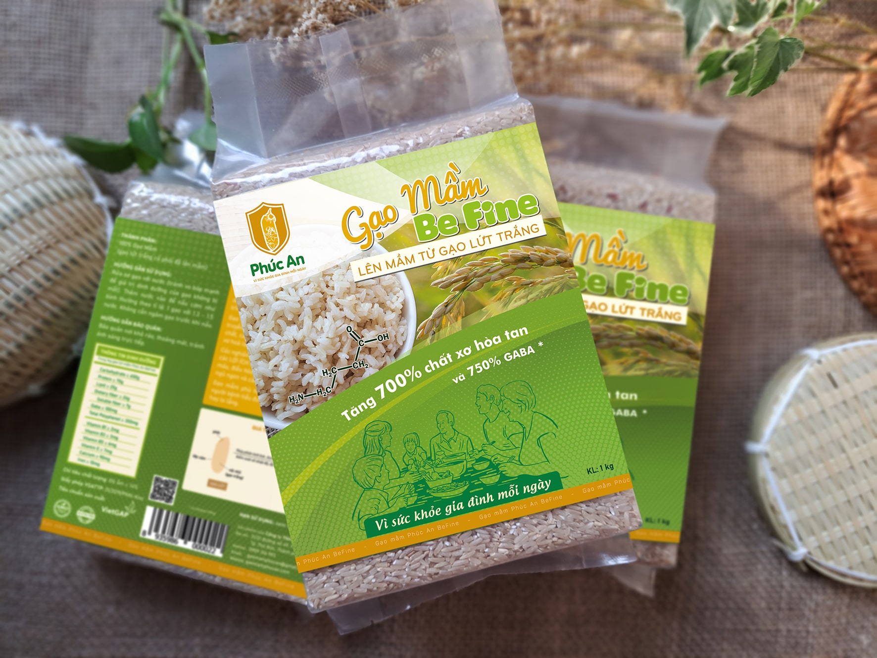 GẠO MẦM BE FINE - TÚI 1KG GẠO MẦM BE FINE - TÚI 1KG