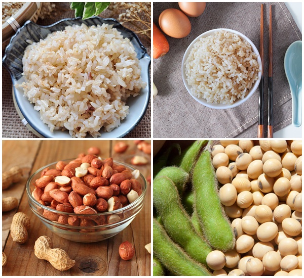 Việc kết hợp gạo mầm với đậu phụng và đậu nành không chỉ tăng cường lượng protein trong bữa ăn mà còn mang lại nhiều chất xơ, vitamin B, canxi và sắt Việc kết hợp gạo mầm với đậu phụng và đậu nành không chỉ tăng cường lượng protein trong bữa ăn mà còn mang lại nhiều chất xơ, vitamin B, canxi và sắt