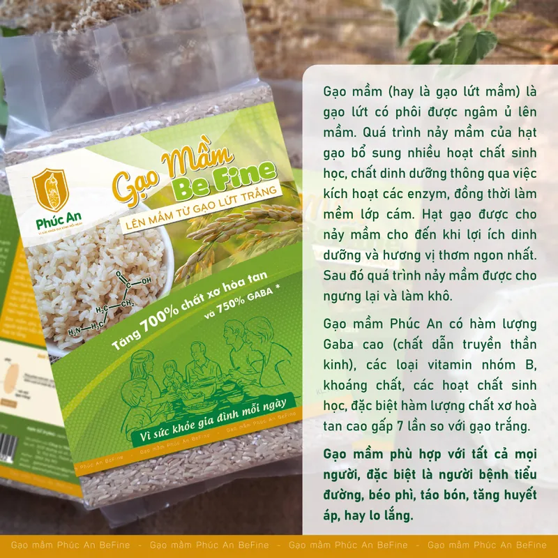 GẠO MẦM BE FINE - TÚI 1KG