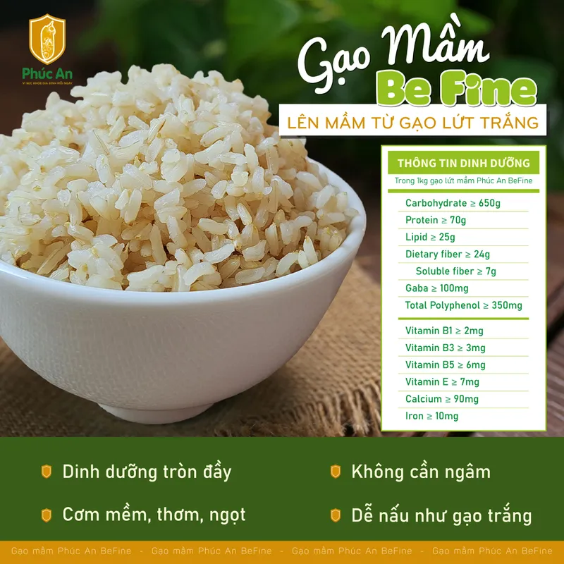 GẠO MẦM BE FINE - TÚI 1KG