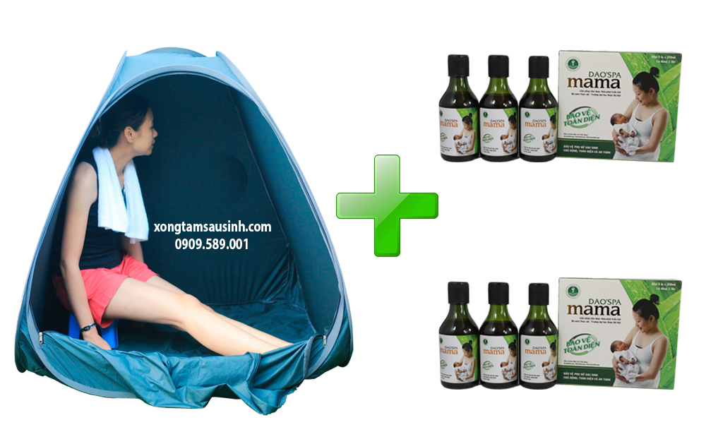 Nước tắm Daospa Mama và lều xông hơi sau sinh tự động cho mẹ sau sinh