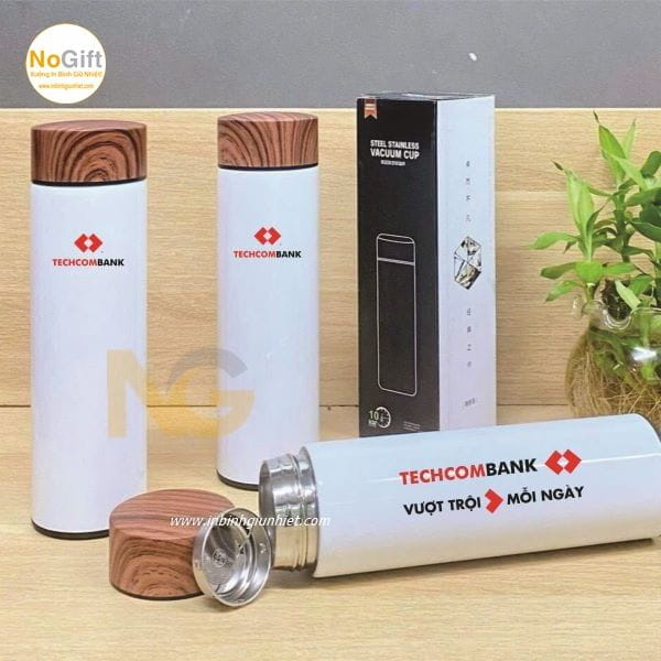 Bình giữ nhiệt in logo Techcombank 500ml Bình giữ nhiệt in logo Techcombank 500ml