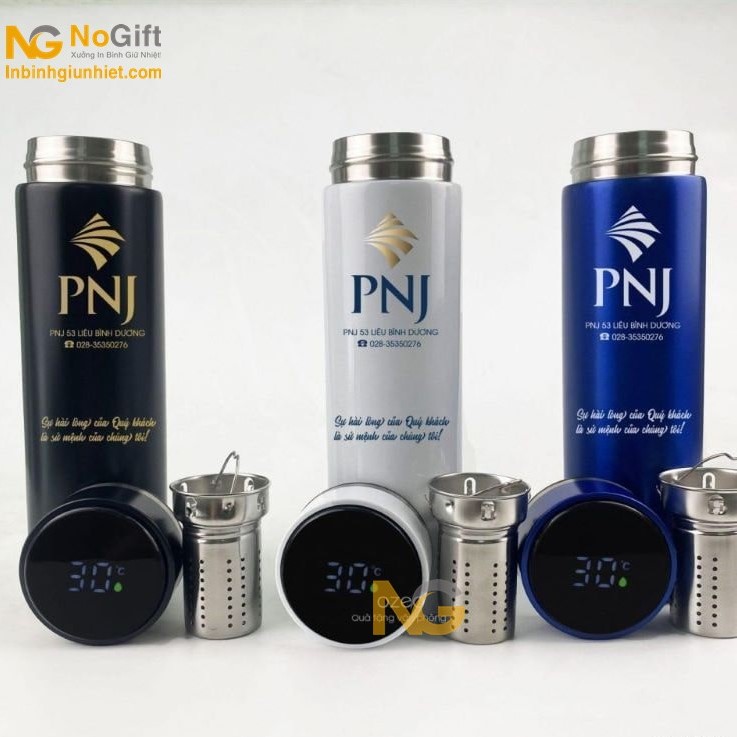 Bình giữ nhiệt làm quà tặng in logo PNJ Bình giữ nhiệt làm quà tặng in logo PNJ