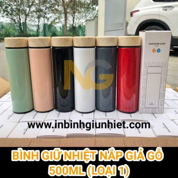 Bình giữ nhiệt in logo Techcombank 500ml Bình giữ nhiệt in logo Techcombank 500ml