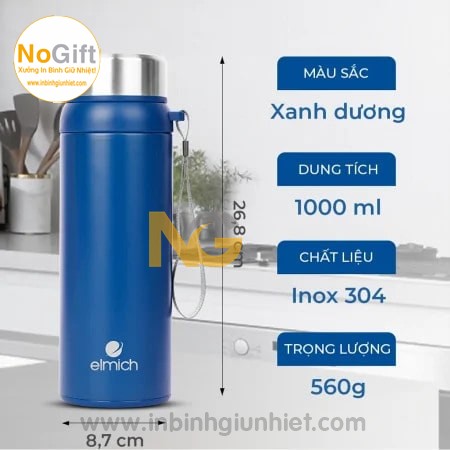 Bình nước giữ nhiệt in logo miễn phí Bình nước giữ nhiệt in logo miễn phí