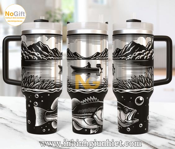 Bình giữ nhiệt khắc tên theo yêu cầu có quai Bình giữ nhiệt khắc tên theo yêu cầu có quai