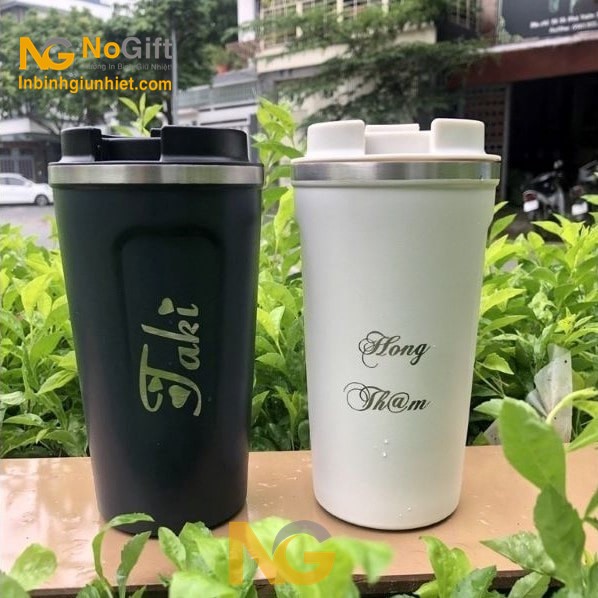 Khắc chữ bình giữ nhiệt Khắc chữ bình giữ nhiệt