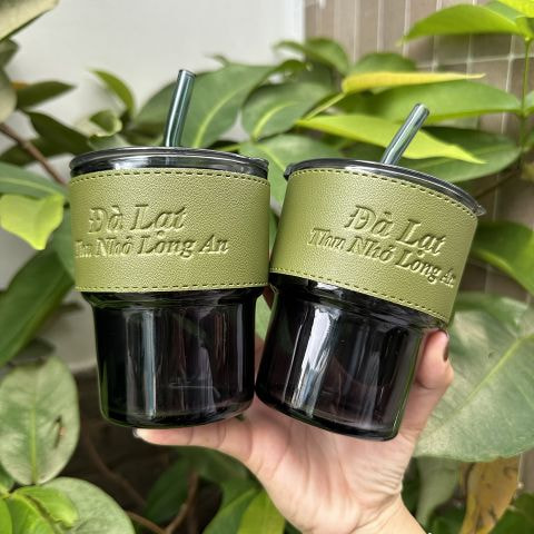 ly thủy tinh giữ nhiệt bọc da ly thủy tinh giữ nhiệt bọc da