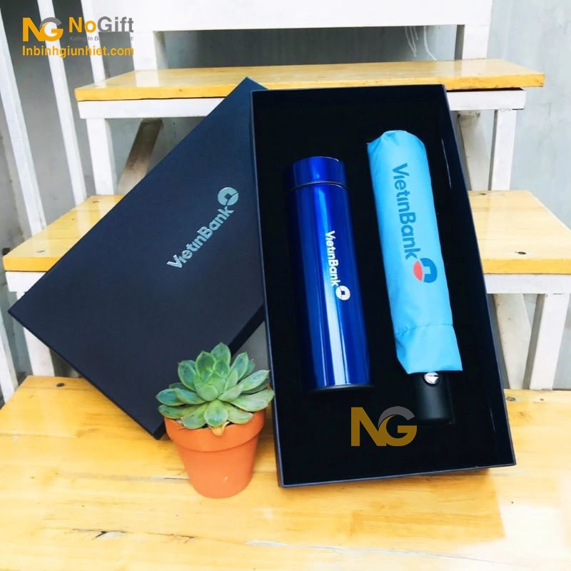 Set bình giữ nhiệt quà tặng 2 món cao cấp Set bình giữ nhiệt quà tặng 2 món cao cấp