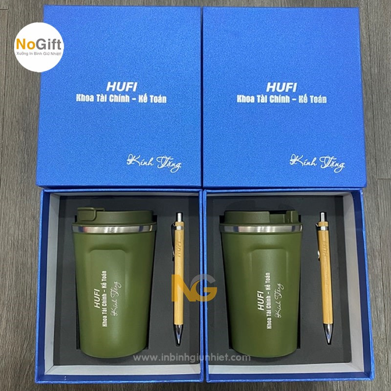 Set quà sản xuất ly giữ nhiệt in theo yêu cầu Set quà sản xuất ly giữ nhiệt in theo yêu cầu