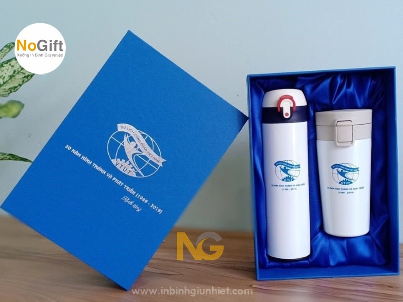 Set quà tặng ly giữ nhiệt in logo và bình giữ nhiệt in logo làm quà tặng thương hiệu Set quà tặng ly giữ nhiệt in logo và bình giữ nhiệt in logo làm quà tặng thương hiệu