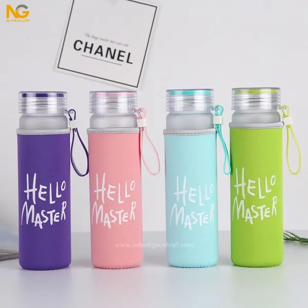 Bình thủy tinh đựng nước Hello Master 500ml
