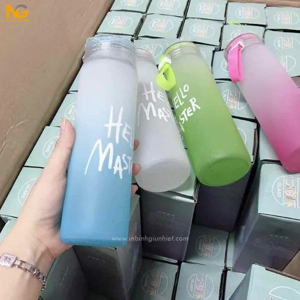 Bình thủy tinh đựng nước Hello Master 500ml