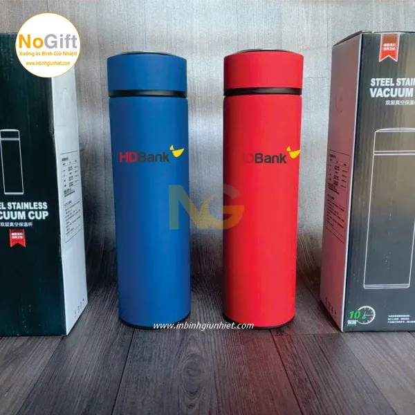 Bình giữ nhiệt in logo ngân hàng HD bank