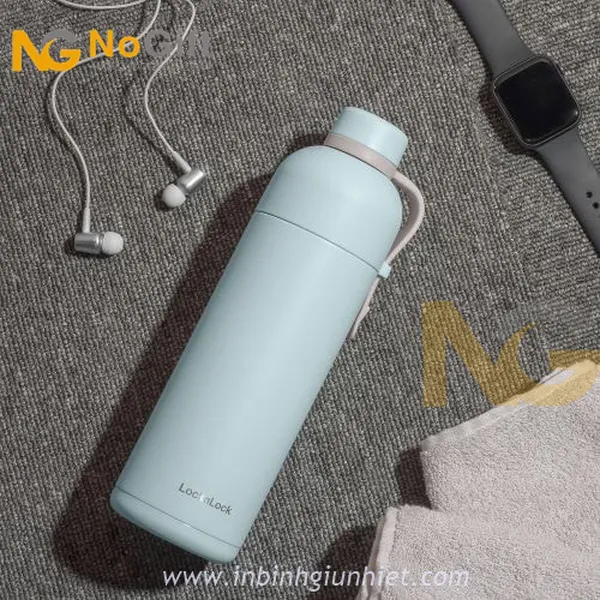 Bình Giữ Nhiệt Lock&Lock Belt Bottle 490ml LHC4267MIT- Màu Xanh