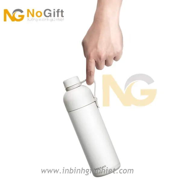 Bình Giữ Nhiệt Lock&Lock Belt Bottle 490ml LHC4267WHI- Màu Trắng