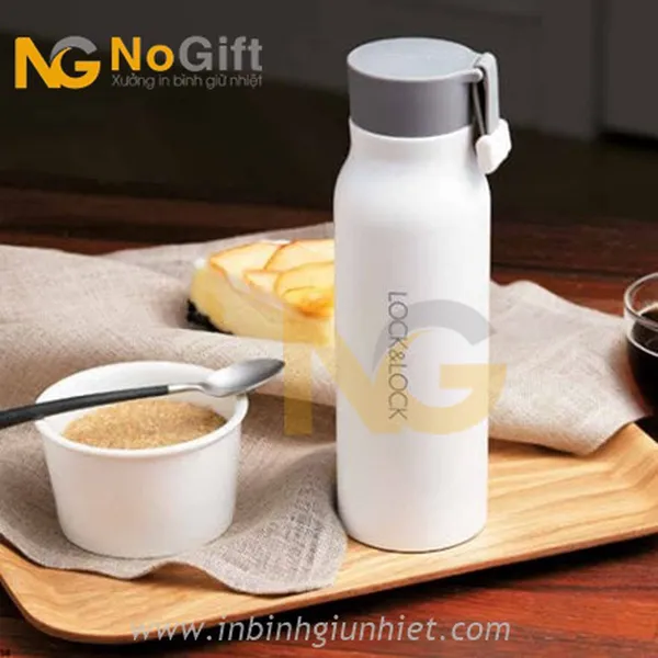 Bình Giữ Nhiệt Lock&Lock Name Tumbler LHC4125B 500ml- Màu trắng