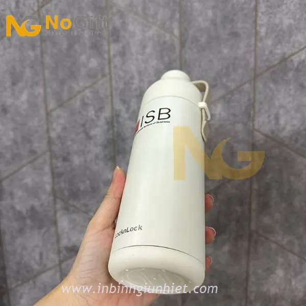 Bình Giữ Nhiệt Lock&Lock Belt Bottle 490ml LHC4267WHI- Màu Trắng