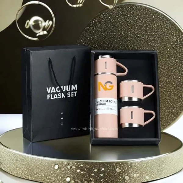 Bình giữ nhiệt quà tặng kèm 2 ly