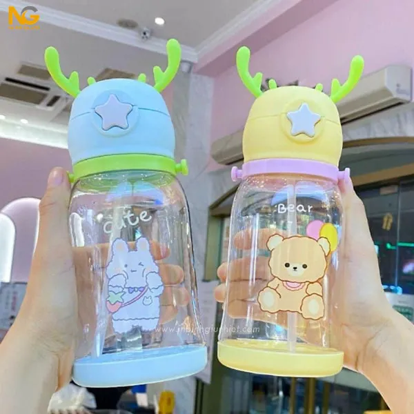 Bình đựng nước nhựa sừng hươu 600ml