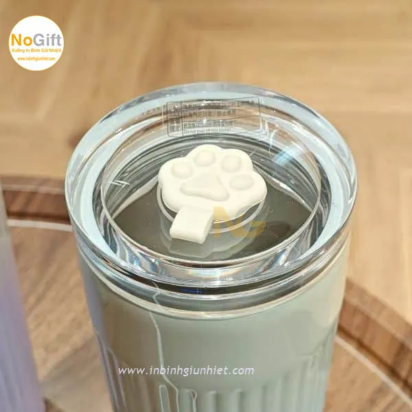 Ly giữ nhiệt in logo 500ml kiểu Hàn Quốc Màu Pastel