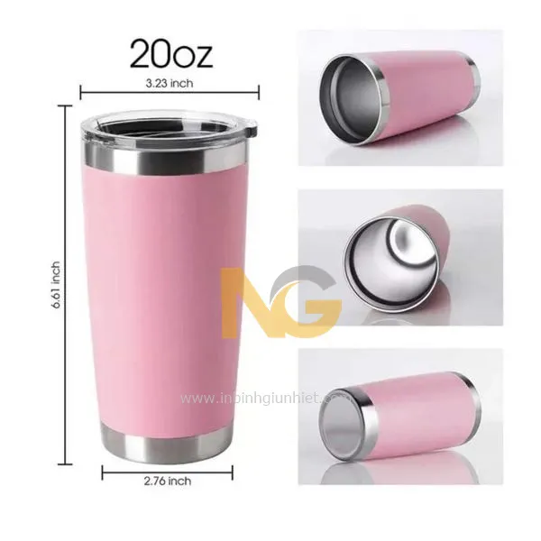 Ly giữ nhiệt 600ml in logo