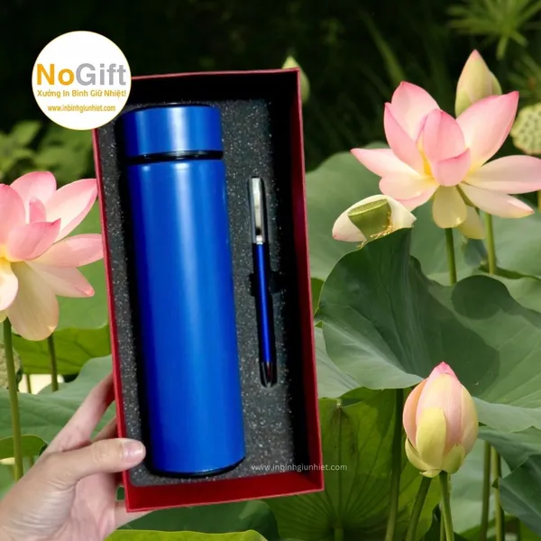 Bình giữ nhiệt quà tặng và bút bi in logo