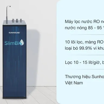 Máy lọc nước RO nóng nguội lạnh Sunhouse SHA76213CK 10 lõi