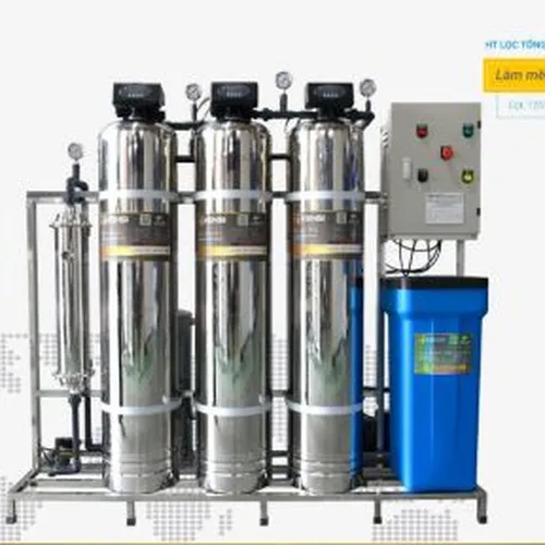 HỆ THỐNG LỌC NƯỚC TỔNG LÀM MỀM 3 CỘT INOX TÍCH HỢP LỌC UF 1500LH