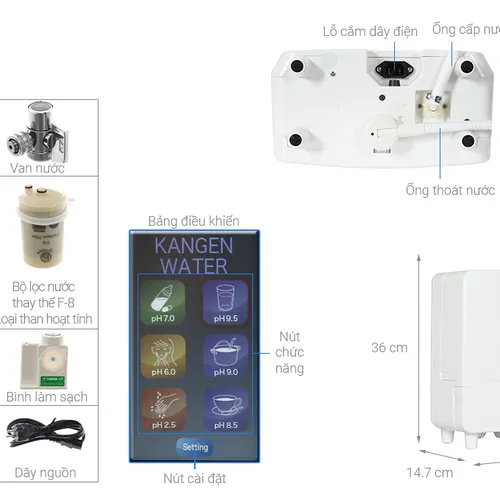 Máy điện giải Ion kiềm Kangen LeveLuk® K8