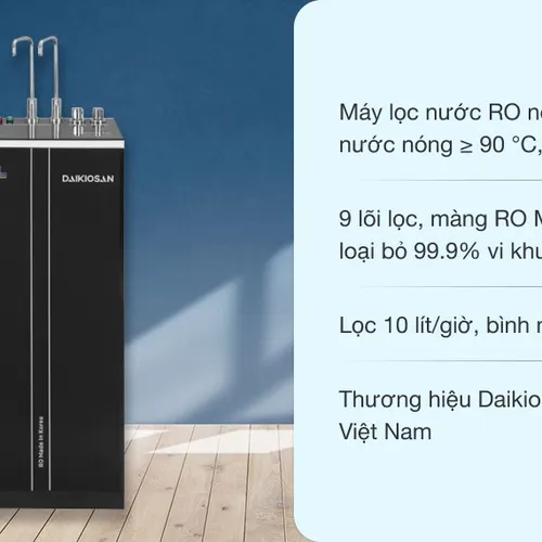 Máy lọc nước RO nóng nguội lạnh Daikiosan DXW-32709H 9 lõi