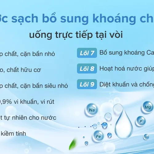 Máy lọc nước RO nóng nguội lạnh Daikiosan DXW-32709H 9 lõi
