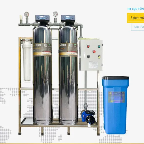 HỆ THỐNG LỌC NƯỚC TỔNG GIA ĐÌNH 2 CỘT INOX VAN TỰ ĐỘNG 1000LH
