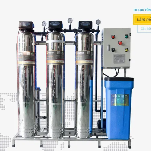 HỆ THỐNG LỌC NƯỚC TỔNG GIA ĐÌNH 3 CỘT INOX VAN TỰ ĐỘNG 1000LH