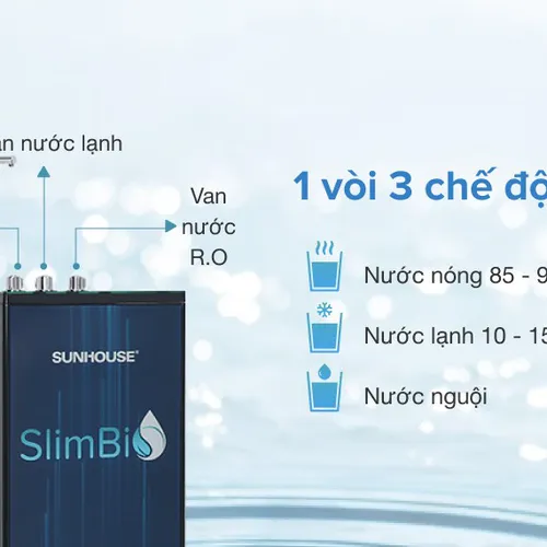 Máy lọc nước RO nóng nguội lạnh Sunhouse SHA76213CK 10 lõi