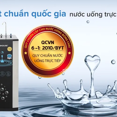 Máy lọc nước RO nóng nguội lạnh Sunhouse SHR76210CK 10 lõi