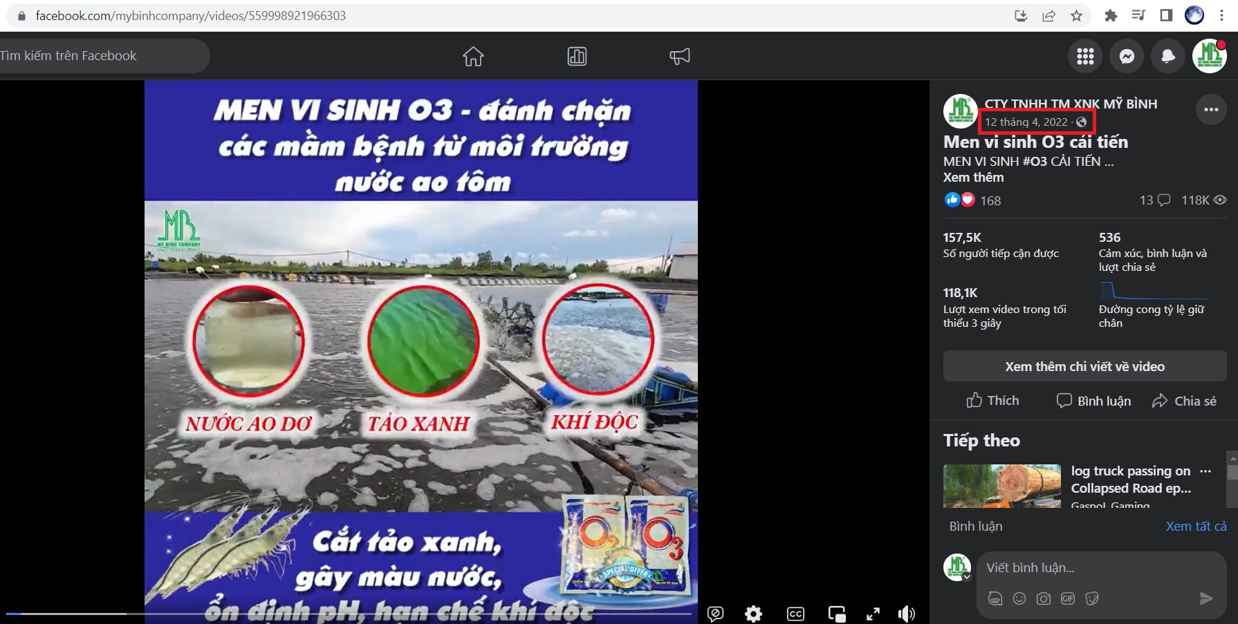 Sản phẩm men vi sinh O3 của Mỹ Bình Sản phẩm men vi sinh O3 của Mỹ Bình