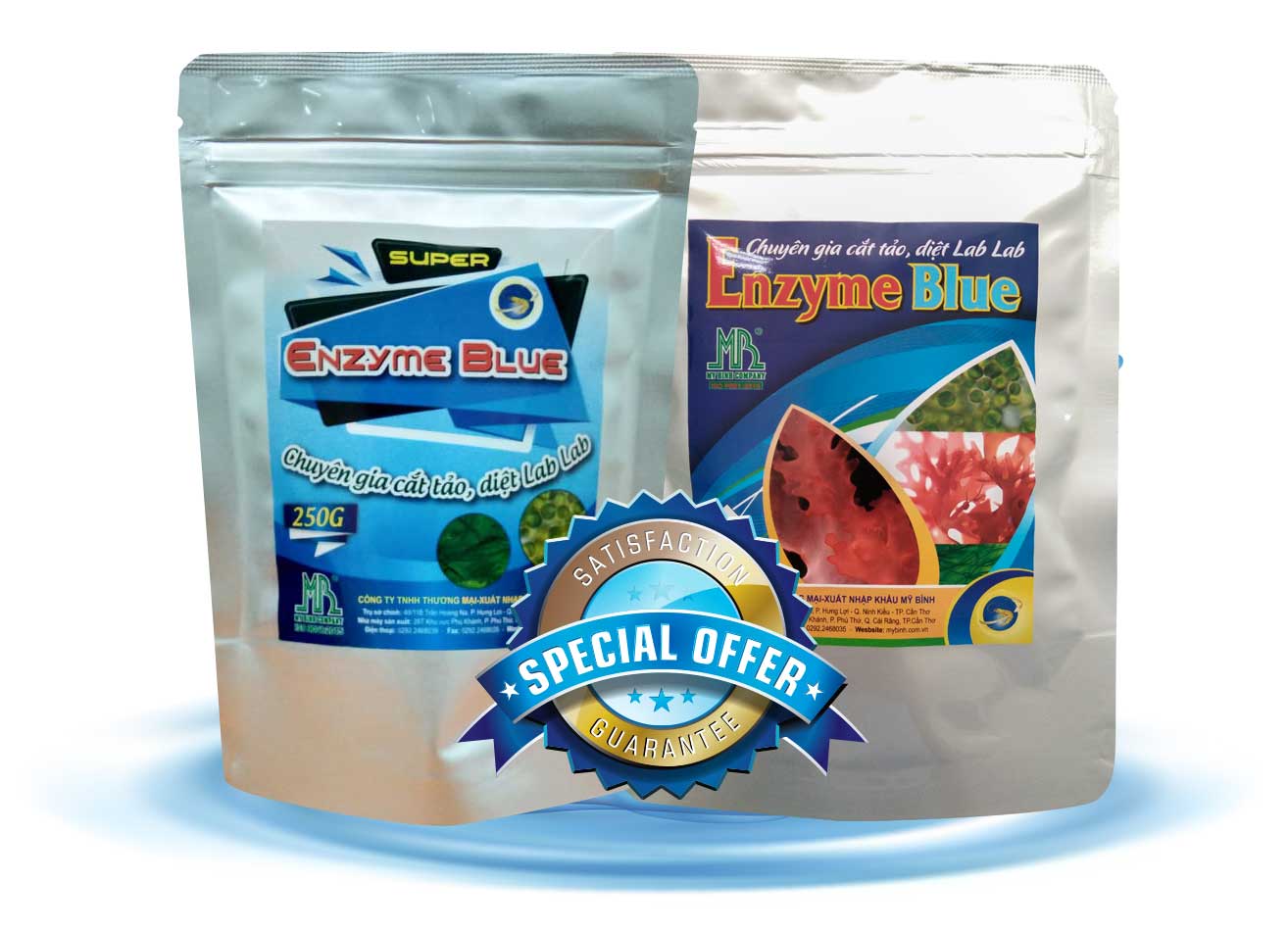 enzyme blue xử lý tảo trong ao tôm