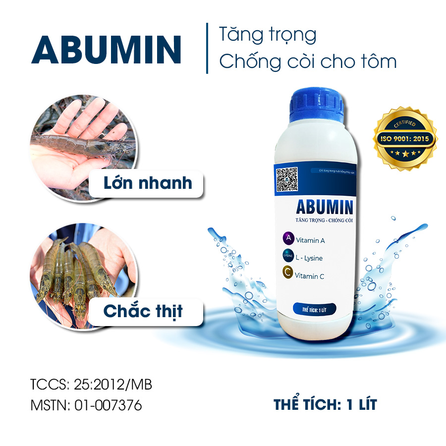 tăng trọng cho tôm ABUMIN