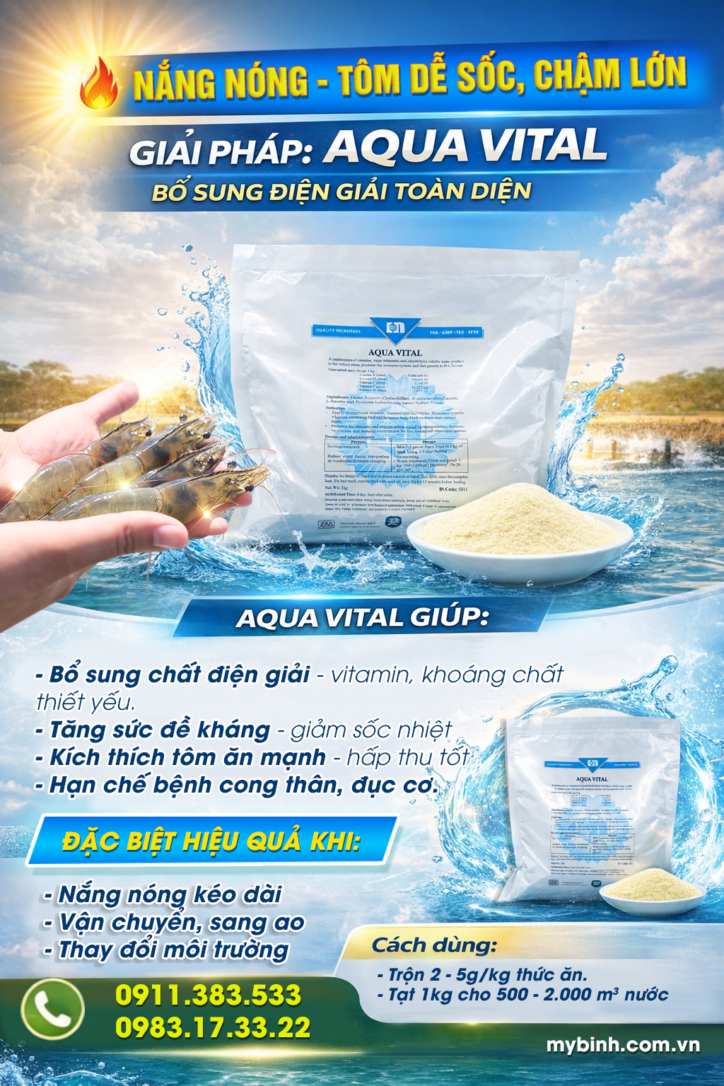 giải pháp nuôi tôm mùa nắng