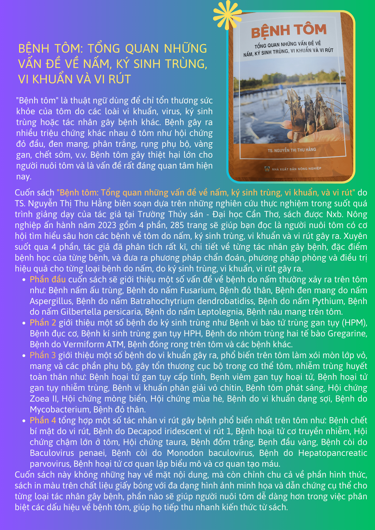 sách nói về bệnh tôm