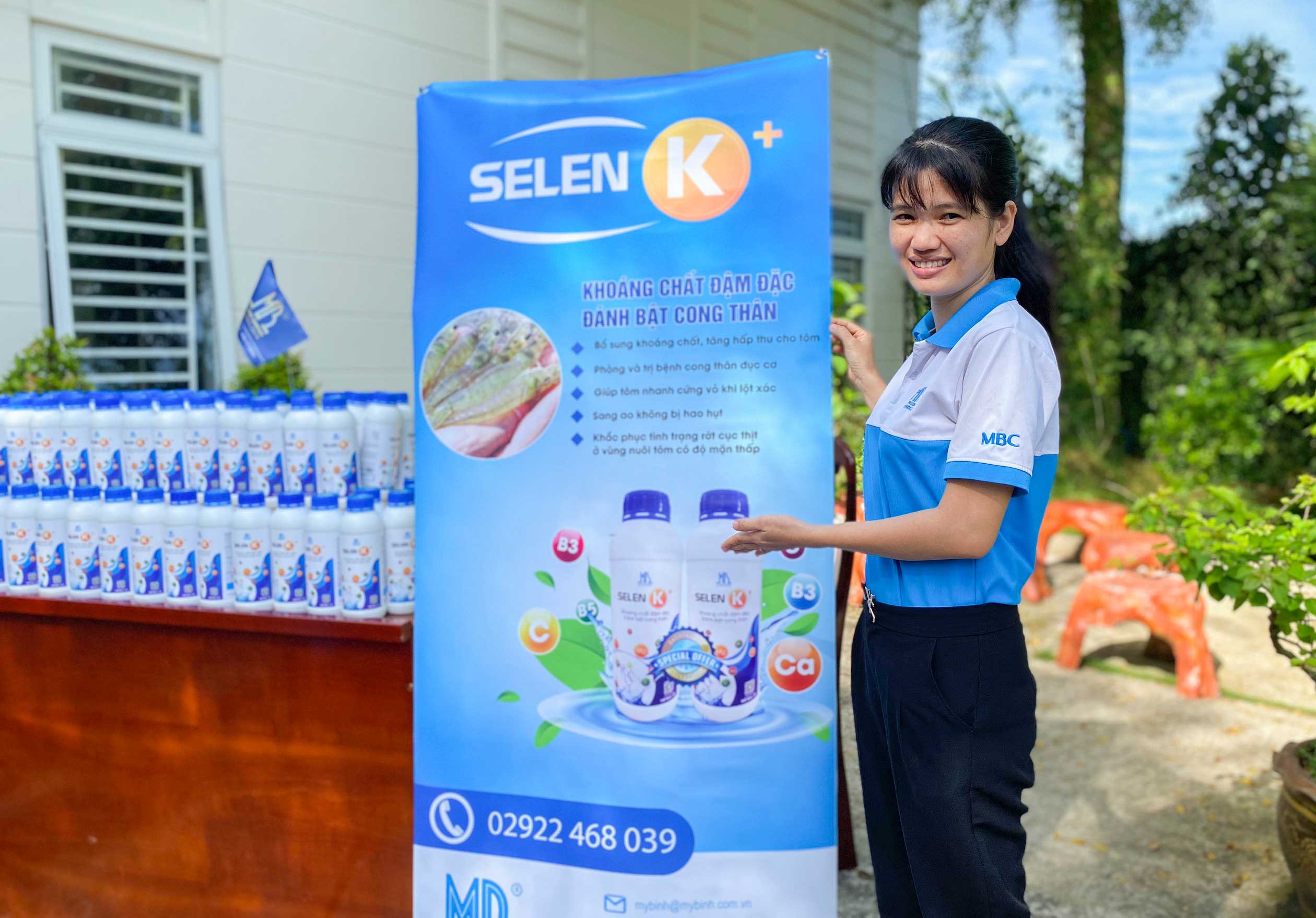 Selen K+ khoáng ăn đậm đặc cho tôm