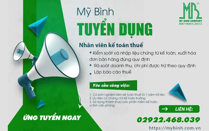 Mỹ Bình Tuyển Dụng Kế Toán Thuế